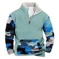 thumbnail image 1 of Mens Quarter Zip Sweatshirts,Sweatshirts for Men Camouflage Half Zip Sweatshirts Work Tactical Pullover Camo Printed Long Sleeve Tops Stand Collar Sweaters for Fall Winter, 1 of 3