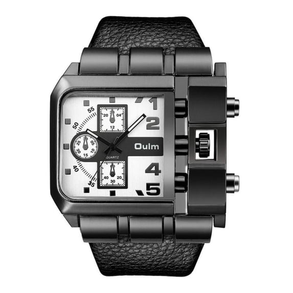 Mens Quartz Wristwatch with Square Dial, Stylish Casual Wear Square Dial Watch for Men