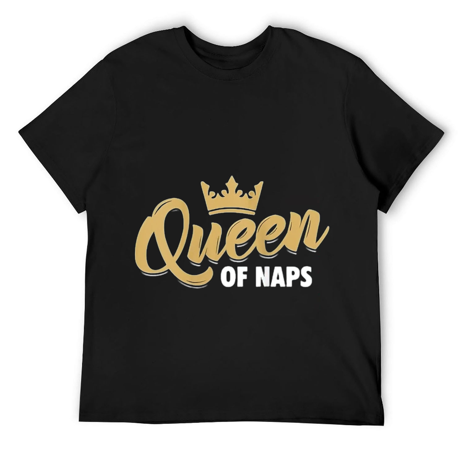 Mens Queen of Naps Funny Sleeping Napping Gift Design T Shirt Black 3X