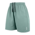 thumbnail image 1 of Mens Quick Dry Athletic Shorts With Pockets Drawstring Waist Lightweight Running Shorts For Gym And Casual Wear,Light Green,XXXL, 1 of 5