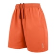 thumbnail image 1 of Men's 5-Inch Running Shorts Casual Lightweight Breathable Quick Dry Fabric with Drawstring Waist for Outdoor Jogging Gym Workout Daily Wear Mens Running Shorts,Saffron,L, 1 of 5