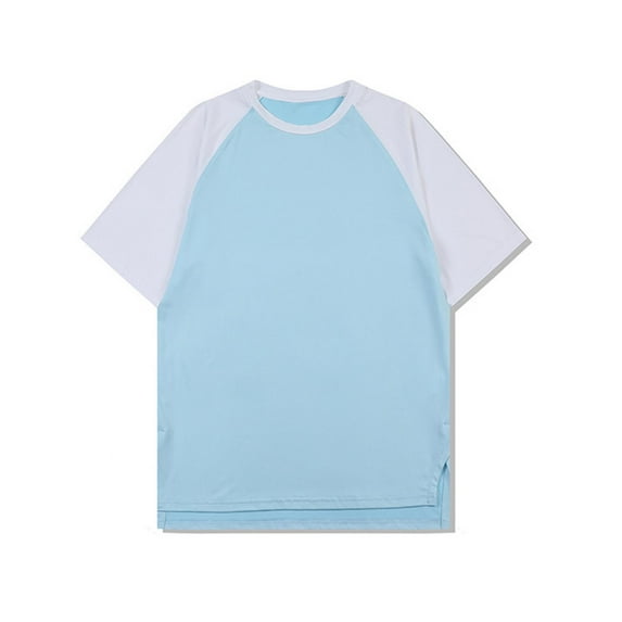 Mens Quick Dry Athletic T-Shirts, Workout Tops for Men Summer Outdoor Loose Fit Basic Stretch Short Raglan Sleeve Shirts S-3XL