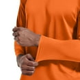 thumbnail image 1 of Mens Quick Dry Moisture Wicking UPF 50 UV Sun Protection Long Sleeve Tees Fishing Hiking Beach Swim Workout Rash Guard Shirts Orange S, 1 of 5