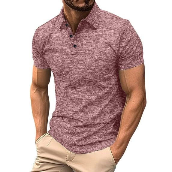 Mens Quick Dry Performance Polo Shirt Moisture Wicking Golf Tennis Athletic Short Sleeve Collared Shirt