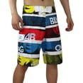 thumbnail image 1 of Mens Quick Dry Printed Summer Beach Shorts Mens Bañador Casual Swim Trunks Drawstring with Elastic Waist and Pockets, 1 of 5