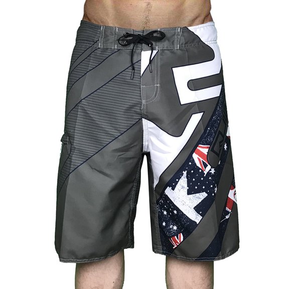 Mens Quick Dry Printed Summer Beach Shorts Mens Bañador Casual Swim Trunks Drawstring with Elastic Waist and Pockets