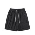 thumbnail image 1 of Mens Quick Dry Shorts Casual Lightweight Wide Leg Drawstring Elastic Waist Solid Loose Basketball Gym Running Short with Pockets, 1 of 3