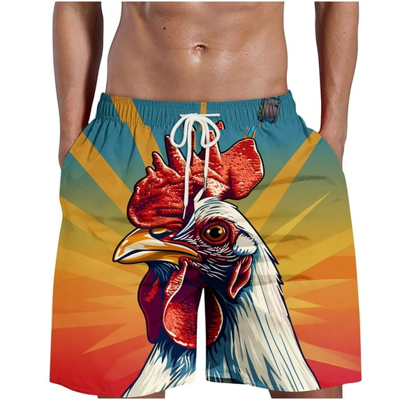 Mens Quick Dry Shorts Summer Beach Shorts Outdoor Casual Novelty Printed Shorts Athletic Hiking Shorts Multicolor,M