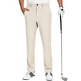 thumbnail image 1 of Mens Quick Dry Straight Leg Trousers Golf Dress Pants Slim Fit Casual Work Bottoms Beige M, 1 of 8