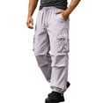 thumbnail image 1 of Mens Quick Dry Sun Protection Cargo Pants with Multi Pockets Casual Lightweight Drawstring Elastic Waist Joggers for Outdoor Work, 1 of 9