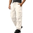 thumbnail image 1 of Mens Quick Dry Sun Protection Cargo Pants with Multi Pockets Casual Lightweight Drawstring Elastic Waist Joggers for Outdoor Work, 1 of 9
