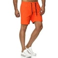 thumbnail image 1 of Mens Quick Dry Swim Trunks Beach Solid Color Swimsuit Drawstring Lightweight Sports Jogger Shorts with Pockets, 1 of 4