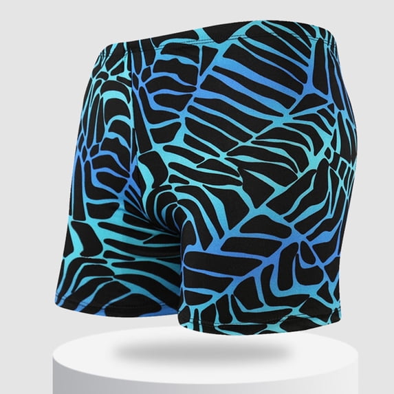 Mens Quick Dry Swim Trunks with Built in Mesh Liner Breathable Drawstring Printed Summer Beach Swim Shorts
