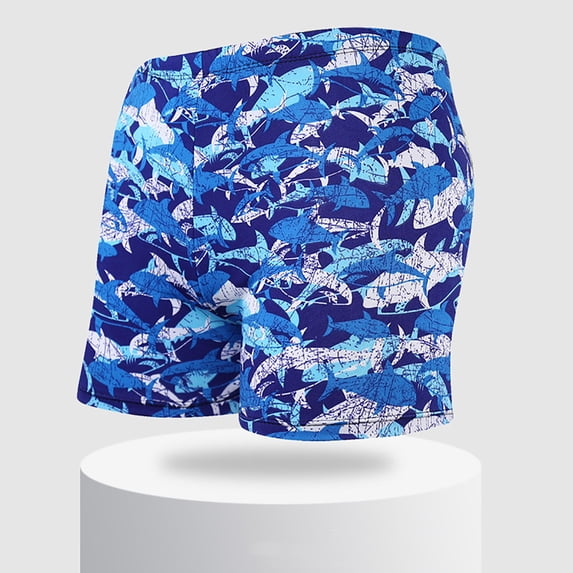 Mens Quick Dry Swim Trunks with Built in Mesh Liner Breathable Drawstring Printed Summer Beach Swim Shorts