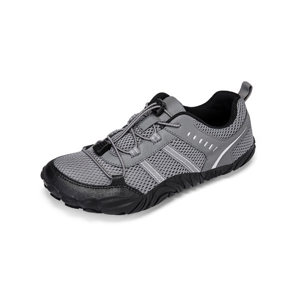Mens Quick Dry Water Shoes Hiking Barefoot Lightweight Zero Drop Breathable Shoes Outdoor Sports Gray 6.5 US
