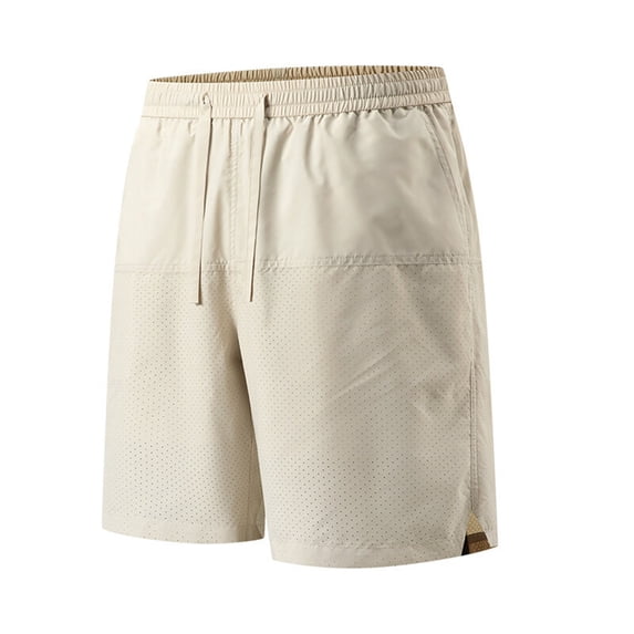 Mens Quick Dry Workout Shorts Athletic Moisture-Wicking Breathable Mesh Elastic Waist Short Pants Fathers Gift