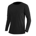 thumbnail image 1 of Mens Quick Dry Workout Tops, Long Sleeve Shirts for Men Fall Casual Hollow Solid Color Athletic Crewneck Tees T-Shirts S-2XL, 1 of 5