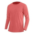 thumbnail image 1 of Mens Quick Dry Workout Tops, Long Sleeve Shirts for Men Fall Casual Hollow Solid Color Athletic Crewneck Tees T-Shirts S-2XL, 1 of 5