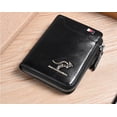 thumbnail image 1 of Mens RFID Blocking Leather Wallet Credit Card ID Holder Zipper Purse Waterproof, 1 of 5