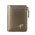 thumbnail image 1 of Mens RFID Blocking Leather Wallet Slim Credit Card Holder Zipper Purse Large Capacity Bifold Minimalist Design, 1 of 4