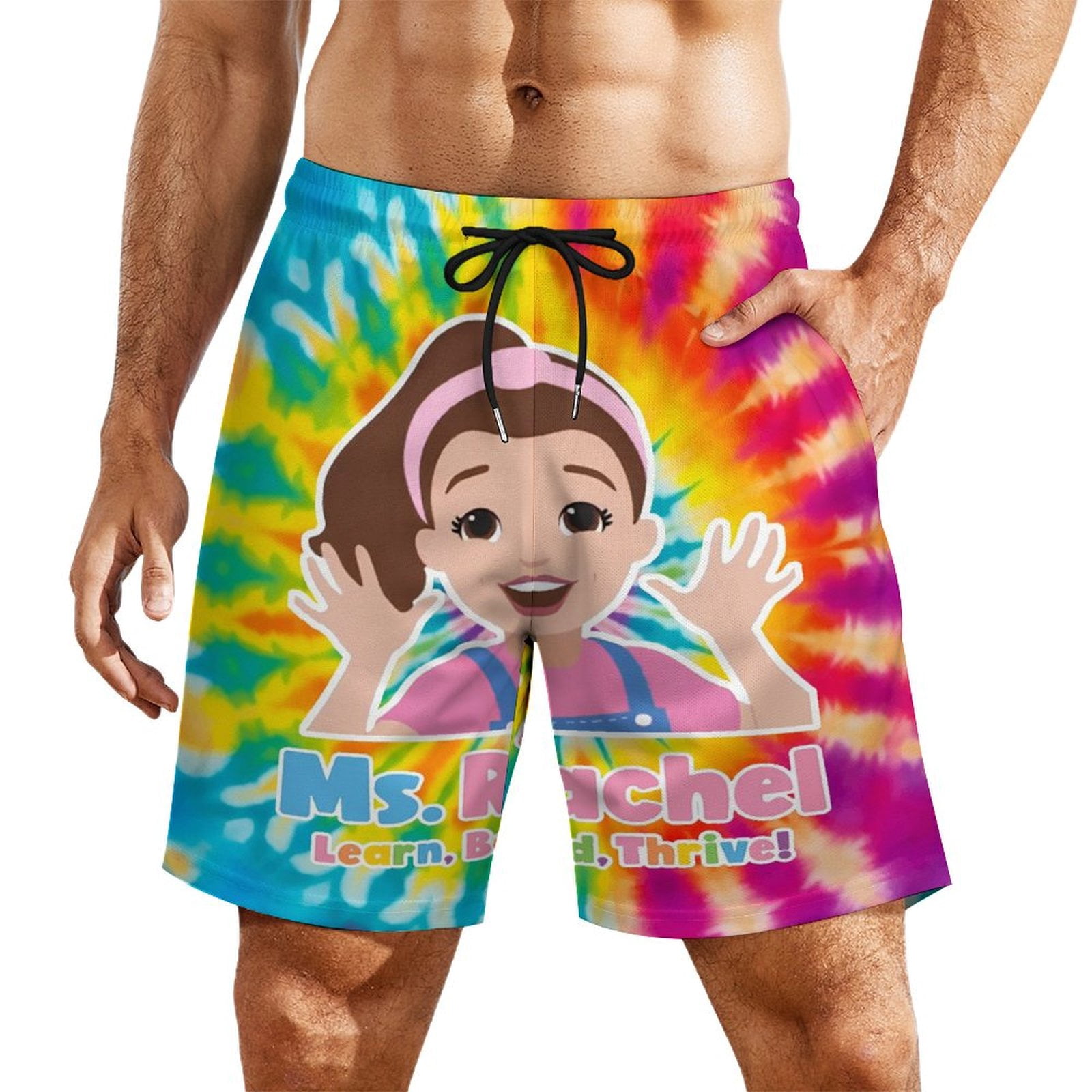 Mens Ra-Chel Swim Trunks with Compression Liner Stretch Board Shorts 2 ...