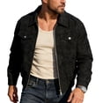 thumbnail image 1 of RAOENJADO Mens Racer Jacket PU Faux Leather Bomber Varsity Coat Casual Vintage Biker Streetwear, 1 of 8