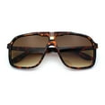 thumbnail image 1 of Mens Racer Mobster Fashion Oversize Sunglasses Tortoise - Brown, 1 of 8