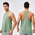 thumbnail image 1 of Mens Racerback Tank Tops Sleeveless Crewneck A Shirts Casual Solid Color Pullover Breathable Basic Loungewear Athletic Workout Tanks Vests, 1 of 5