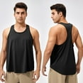 thumbnail image 1 of Mens Racerback Tank Tops Sleeveless Crewneck A Shirts Casual Solid Color Pullover Breathable Basic Loungewear Athletic Workout Tanks Vests, 1 of 5