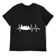 thumbnail image 1 of Mens Rafting Heartbeat - Funny Rafter T-Shirt Black 3X-Large, 1 of 5