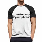 Lsmk Raglan Short Sleeve Graphic Custom Print Boat Neck T-Shirts Mens