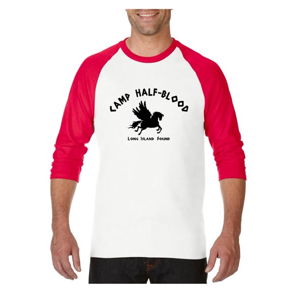 Mens Raglan Sleeve Baseball T-Shirts - Camp Half Blood Demigods