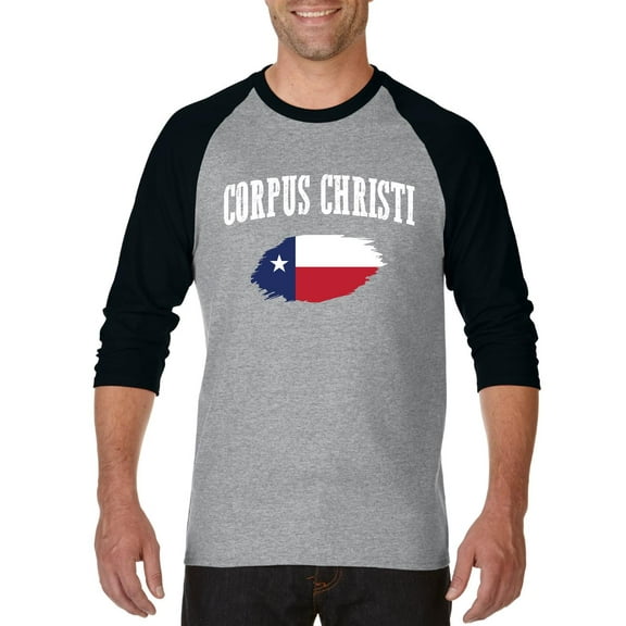 Mens Raglan Sleeve Baseball T-Shirts - Corpus Christi
