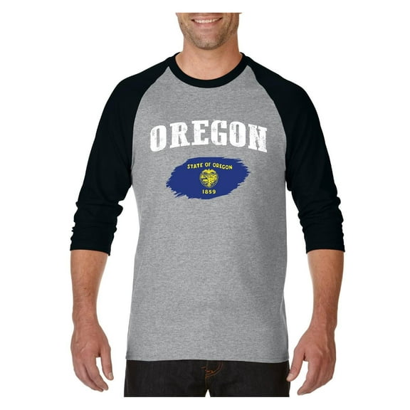 Mens Raglan Sleeve Baseball T-Shirts - Oregon