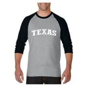 Mens Raglan Sleeve Baseball T-Shirts - Texas