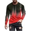 Mens Raglan Sleeve Bodybuilding Gym Tee Shirt Mens Casual Fashion Round Neck Long Sleeve Tshirts Vintage 3D Printed Shirts Funny Graphic Hip Hop Streetwear Tees Top
