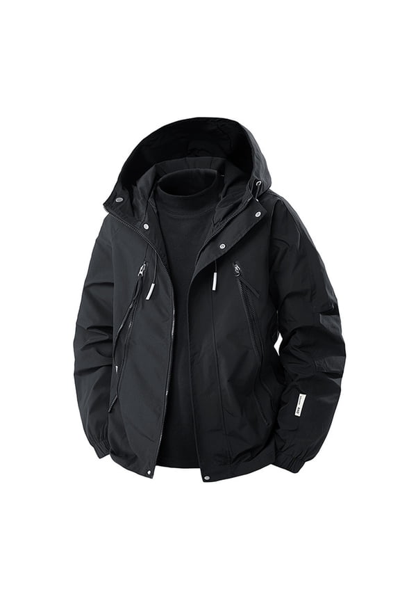 Mens Rain Coats, Men's Windproof Jacket Waterproof Lightweight Mountain Sport Jacket for Men Hooded Windbreaker Raincoat XS-5XL