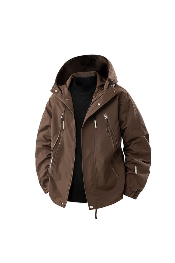 Mens Rain Coats, Men's Windproof Jacket Waterproof Lightweight Mountain Sport Jacket for Men Hooded Windbreaker Raincoat XS-5XL
