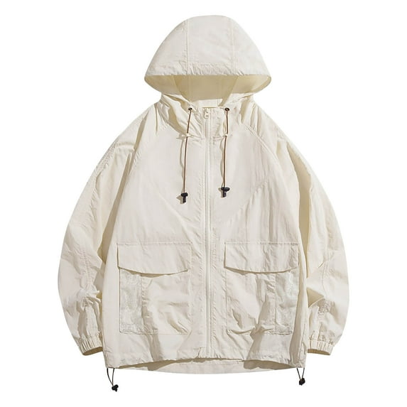 Mens Rain Coats, Rain Jacket Men Waterproof Windbreaker Lightweight Hooded Casual Coat for Daily Hiking Cycling Coat S-4XL