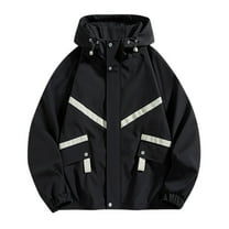 Mens Rain Jacket Lightweight Outdoor Hiking Travel Waterproof Hooded Windbreaker Fashion Y2k Teen Boy Street Jacket Coat