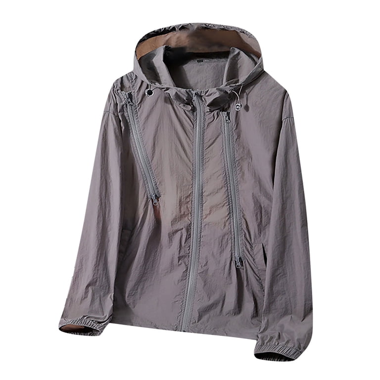 Mens Rain Jacket Lightweight Waterproof Raincoat Packable Hooded
