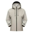 thumbnail image 1 of Mens Rain Jacket Men's Stormcoat Windproof Hooded Jacket Mountaineering Solid Color Top Lightweight Waterproof Men's Long Sleeved Hooded Casual Travel Hiking Cycling Jacket, 1 of 7