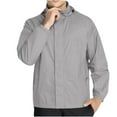 thumbnail image 1 of Mens Rain Jacket Raincoat Windbreaker Running Waterproof Lightweight Packable with Hood Travel Hiking Cycling, 1 of 6
