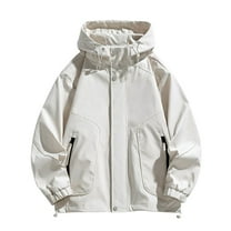 Mens Rain Jacket Waterproof Lightweight Hooded Windbreaker Fashion Casual Light Jacket Outdoor Hiking Rain Coats
