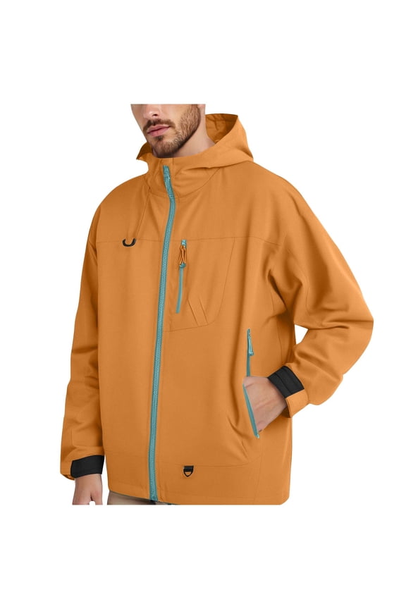 Mens Rain Jackets Waterproof with Hood Men Windbreaker Jackets Lightweight Rain Coats for Golf Fishing Hiking S-3XL