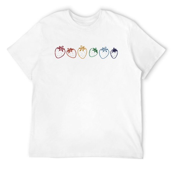 Mens Rainbow Strawberries Sweatshirt, Pride Month Sweatshirt, Pride Gift, LGBTQ Support Sweatshirt, Pride Parade Sweatshirt, Pride Couple Sweatshirt, Trans Rainbow Sweatshirt White X-Large