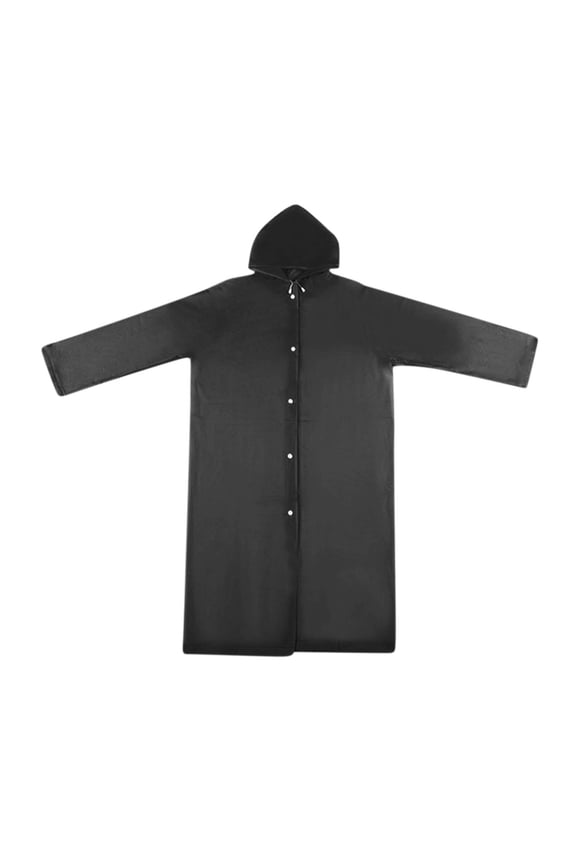 Mens Raincoat with Hood Portable Waterproof Transparent Rain Cape for Adults, One Size Fits All for Camping, Hiking & Travel