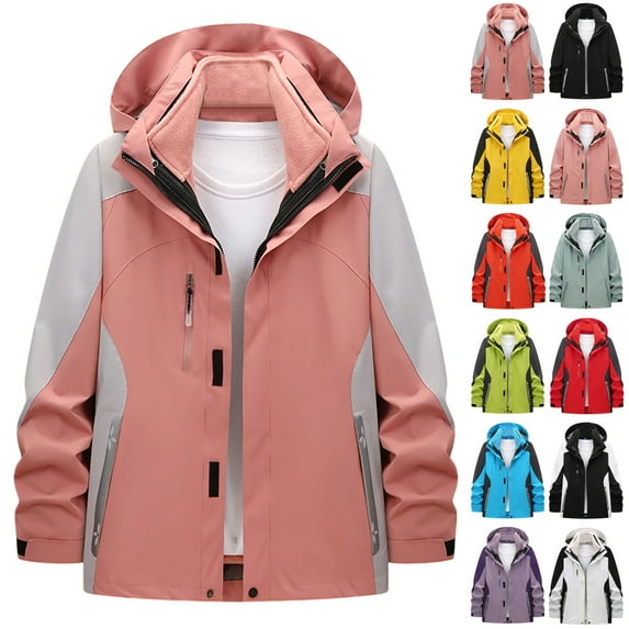 Mens Raincoats Men's Windbreaker Woman Casual Faddish Solid Patchwork Long Sleeves Zipper Hooded Stand Collar Outwear Sports Coat Jacket, S-3XL