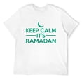thumbnail image 1 of Mens Ramadan Kareem Shirt Ramadan Mubarak Keep Calm It'S Ramadan T-Shirt White 3X-Large, 1 of 5