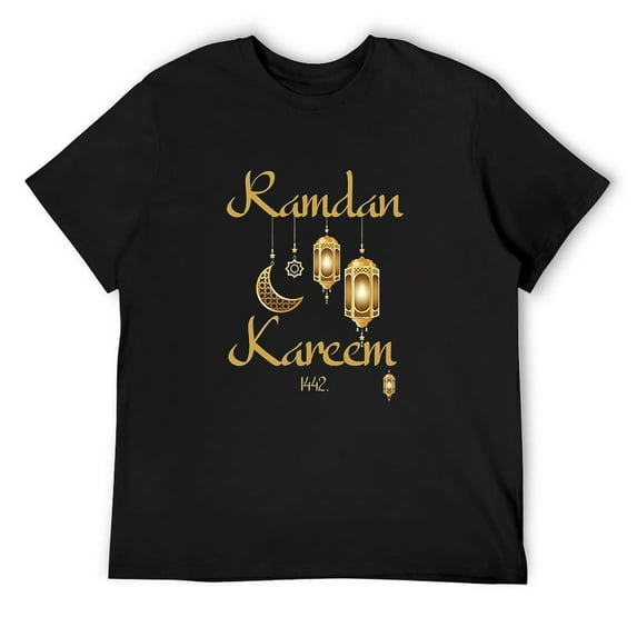 Mens Ramadan Kareem Shirt for Kids Islamic Fasting Ramadan Kareem T Shirt Black 2X-Large